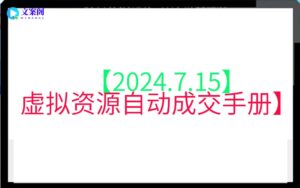 【2024.7.15】虚拟资源自动成交手册】