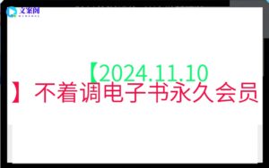 【2024.11.10】不着调电子书永久会员