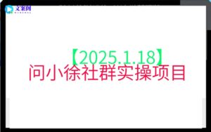 【2025.1.18】问小徐社群实操项目